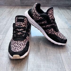 Adidas Women's Leopard Print Sneakers - Black and White